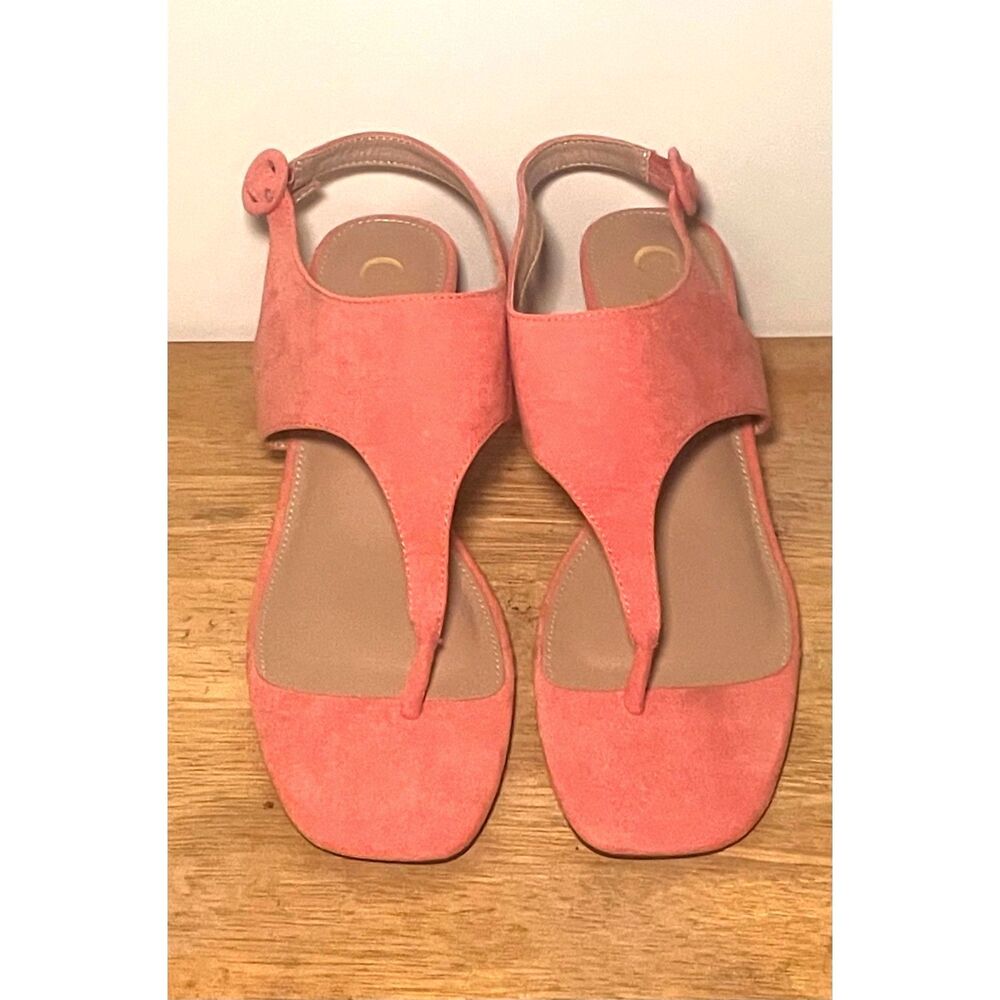 Comfort Est 1946 Women's 11W Coral Slingback Thong Kitten Heel Sandals